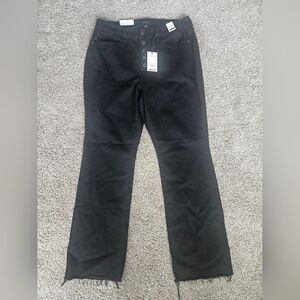 Judy Blue black Boot Cut, High Waist, Button fly, non distressed, raw hem, 16w